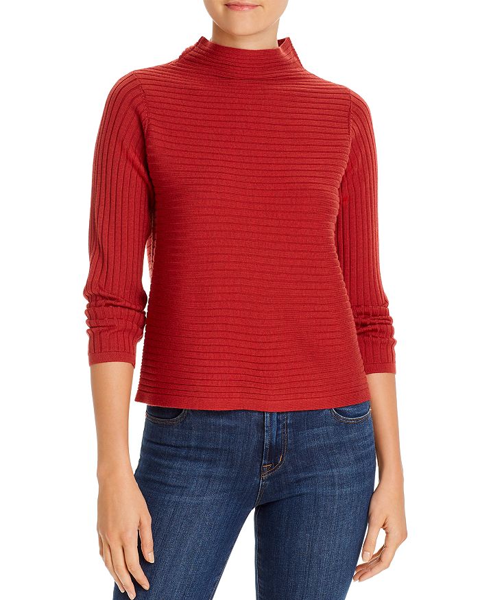 EILEEN FISHER RIBBED FUNNEL-NECK jumper,R9AFQ-W5243M