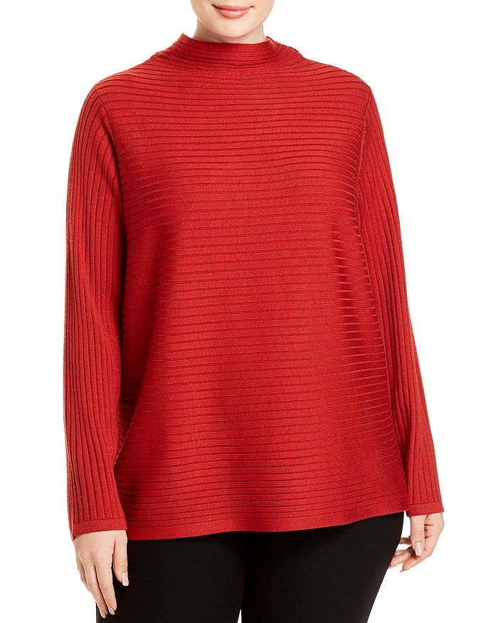 EILEEN FISHER RIBBED FUNNEL NECK jumper,R9AFQ-W5243X