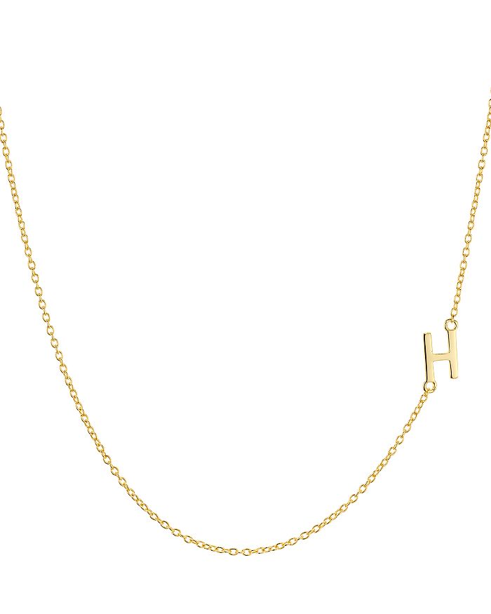 Shop Argento Vivo Asymmetrical Initial Necklace In 18k Gold-plated Sterling Silver, 16 In Gold/h
