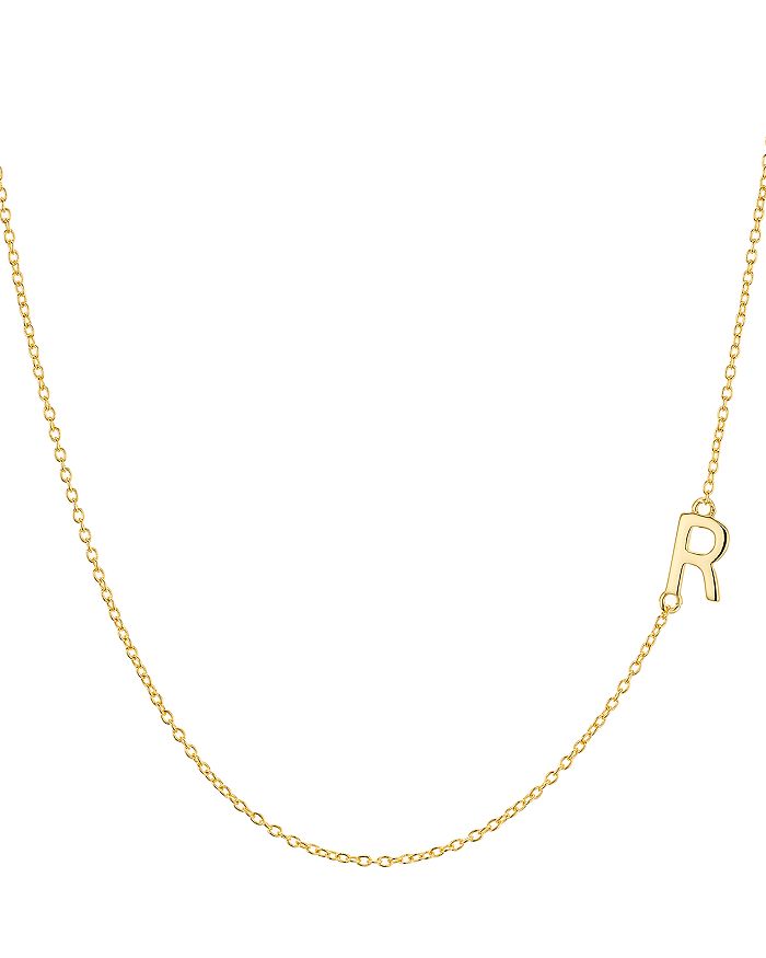 Shop Argento Vivo Asymmetrical Initial Necklace In 18k Gold-plated Sterling Silver, 16 In Gold/r