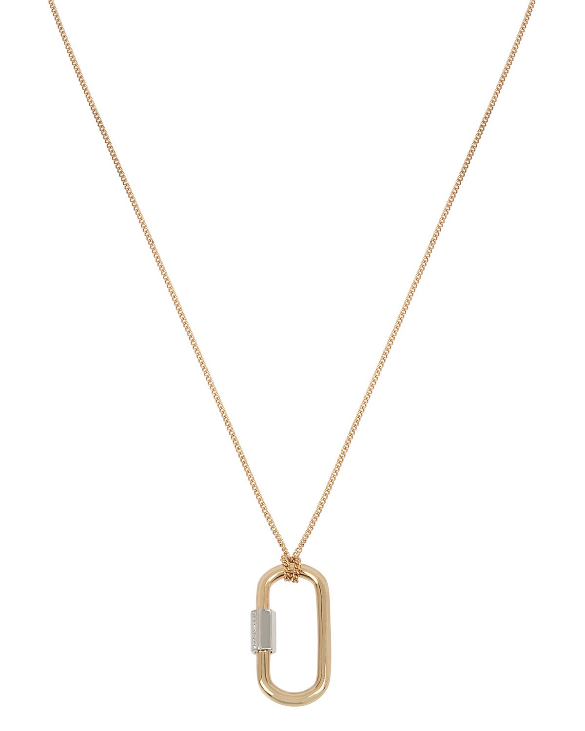 Photo 1 of Carabiner Pendant Necklace, 16"-18"