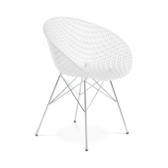 Shop Kartell Smatrik Dining Chair, Set Of Two In Crystal