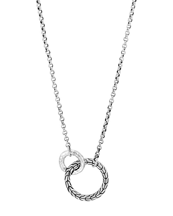 Shop John Hardy Sterling Silver Classic Chain Interlocking Circle Station Necklace, 18