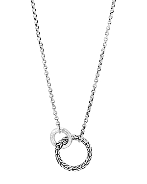 John Hardy Sterling Silver Classic Chain Interlocking Circle Station Necklace, 18