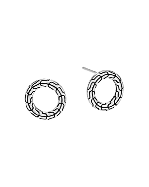 John Hardy Sterling Silver Classic Chain Round Stud Earrings