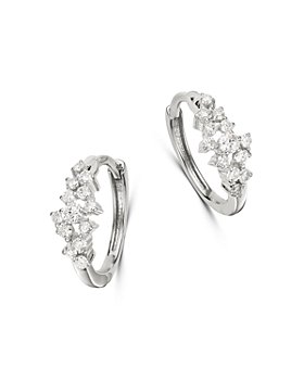 Bloomingdale's - Diamond Huggie Hoop Earrings in 14K White Gold, 0.33 ct. t.w. - 100% Exclusive