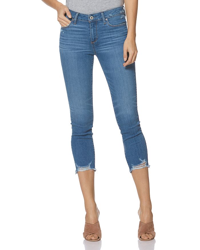 PAIGE Skyline Crop Skinny Jeans in North Star | Bloomingdale's