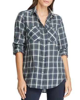 Ralph Lauren Plaid Button-Down Cotton Shirt | Bloomingdale's