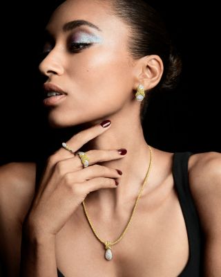 Sterling Silver & 18K Yellow Gold Caviar Lux Diamond Ring