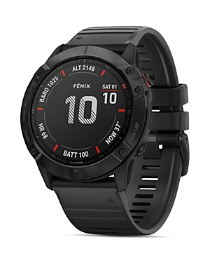 Garmin Fenix 6X Black Silicone Strap Smartwatch, 51mm