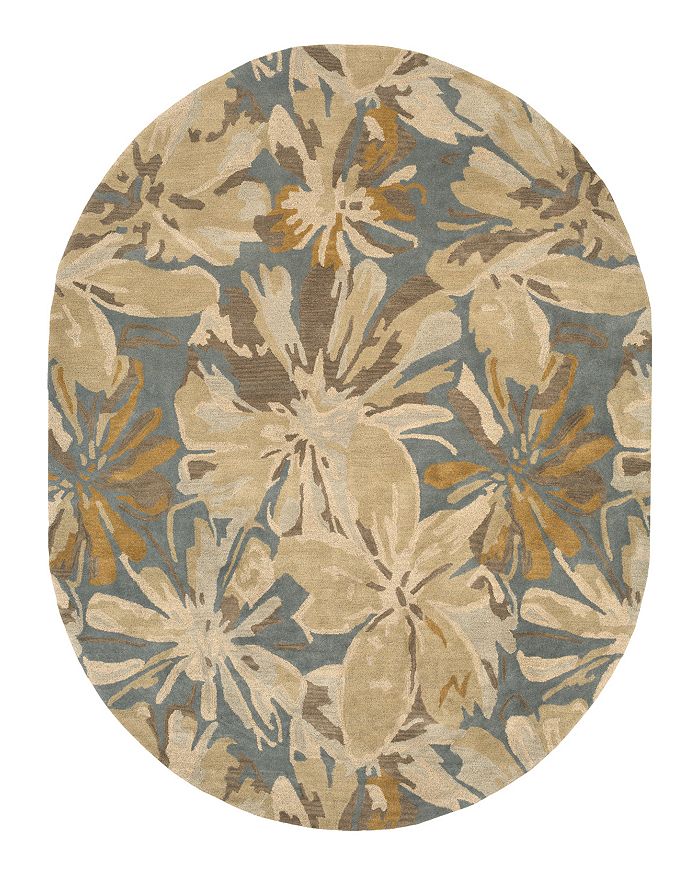 Surya Athena Ath-5149 Area Rug, 6' X 9' Oval In Beige/camel