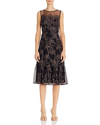 Adrianna Papell Maria Lace Midi Dress | Bloomingdale's