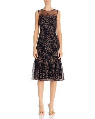 Adrianna Papell Maria Lace Midi Dress | Bloomingdale's