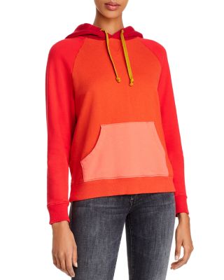 color block hooded sweatshirt