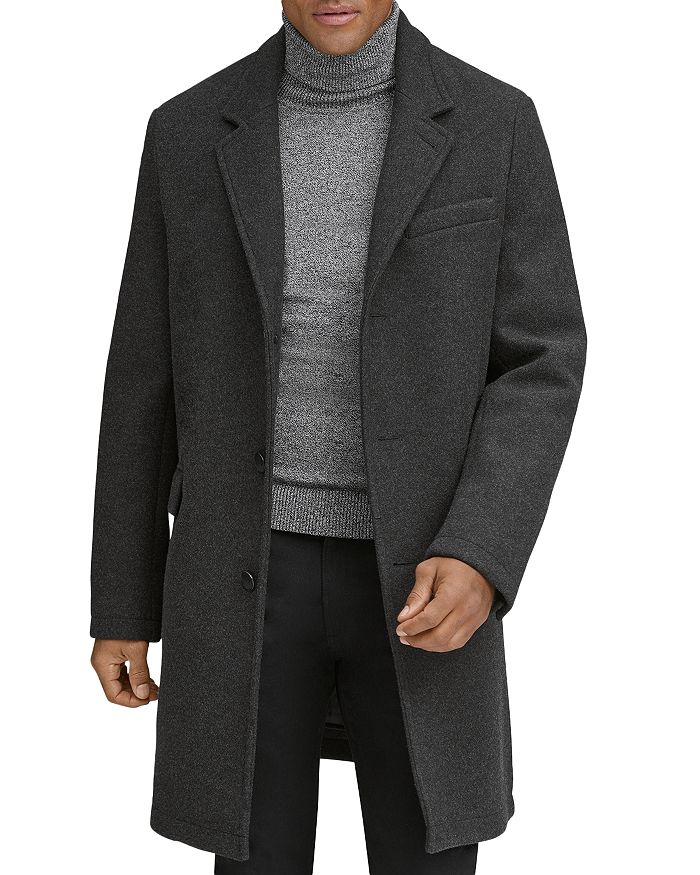 ANDREW MARC CUNNINGHAM STRETCH WOOL TOP COAT,AM8AW213