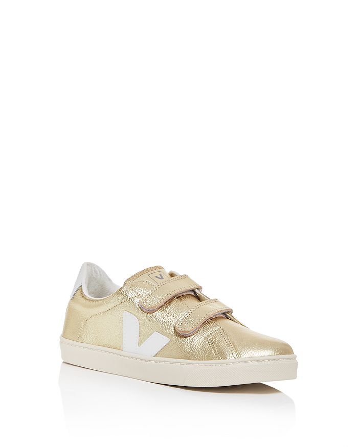 Veja Unisex Esplar Leather Low-top Sneaker - Toddler, Little Kid In Gold