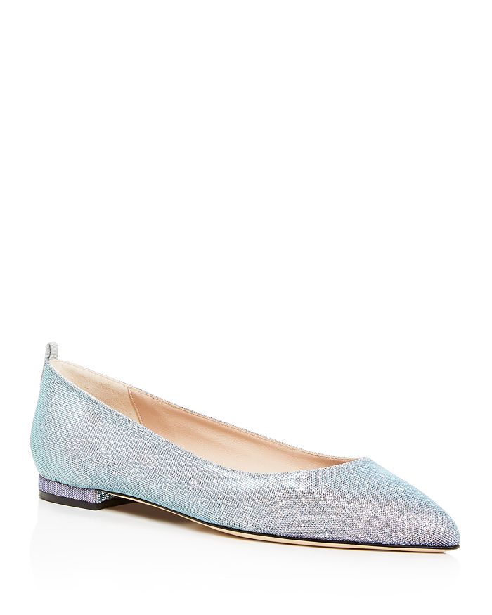 Sjp By Sarah Jessica Parker Women's Story Pointed-toe Ballet Flats In Blue Fabric