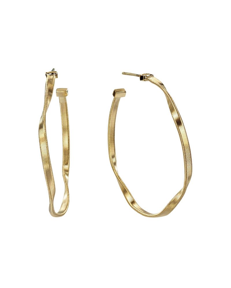 Marco Bicego 18k Yellow Gold Marrakech Twisted Medium Hoop Earrings In Gold
