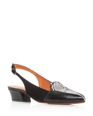 color block slingback shoes