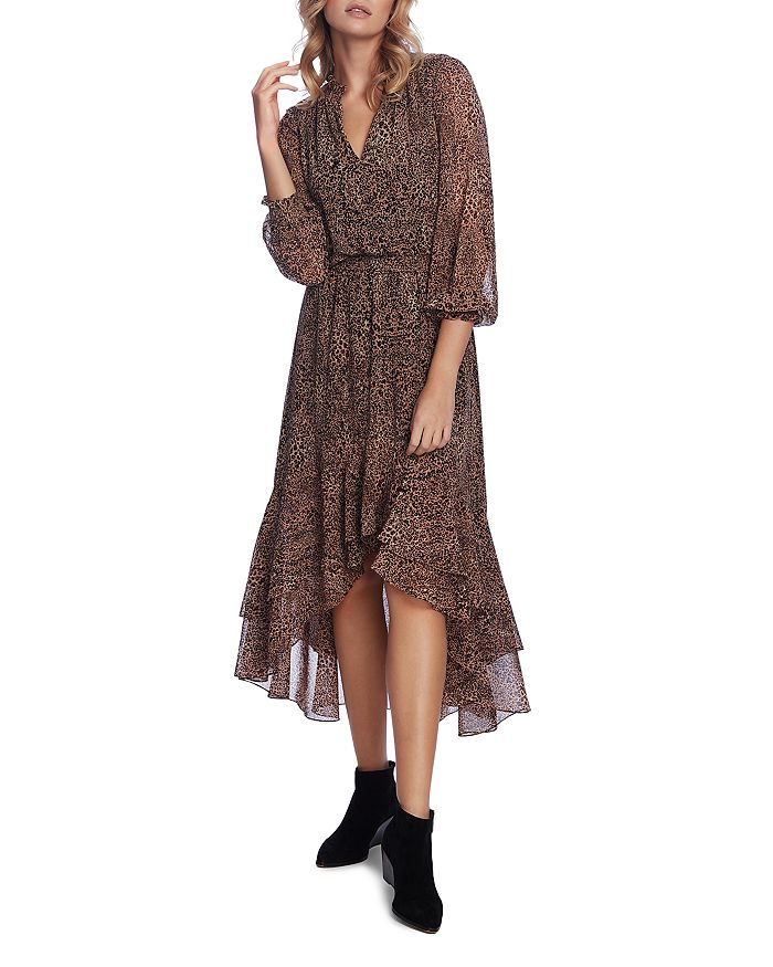 1.STATE Leopard Print High Low Maxi Dress Bloomingdale s