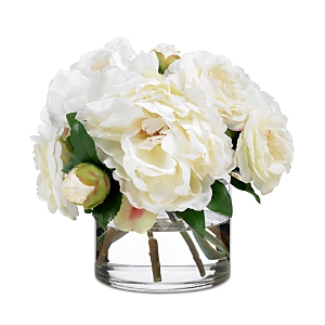 Diane James Home Camellia & Peony Faux Floral Bouquet In White