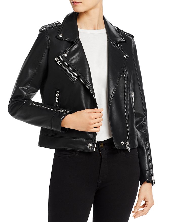 Spanx Leather-like Moto Jacket In Black