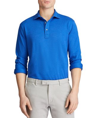 ralph lauren long sleeve polo navy blue