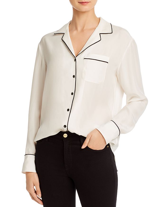 rag bone Luca Silk Pajama Top Bloomingdale s