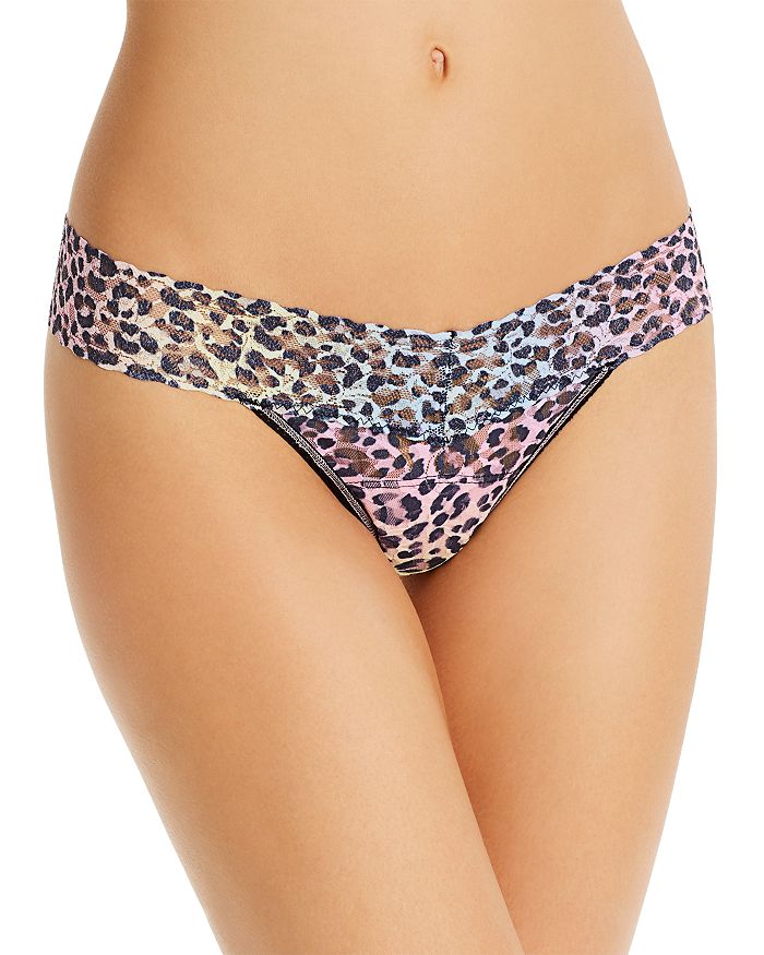 HANKY PANKY LOW-RISE PRINTED LACE THONG,5P1581