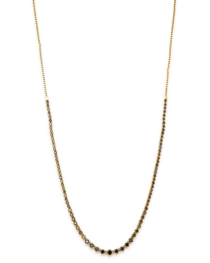 Bloomingdale's Black Diamond Bolo Necklace In 14k Yellow Gold, 2.5 Ct. T.w. - 100% Exclusive In Black/gold