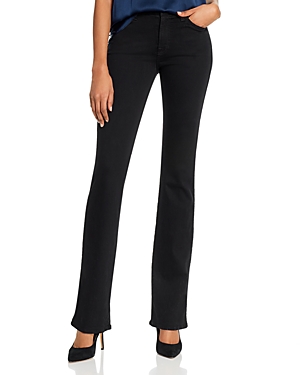 7 For All Mankind Slim Illusion Kimmie Mid Rise Bootcut Jeans In Luxe Black