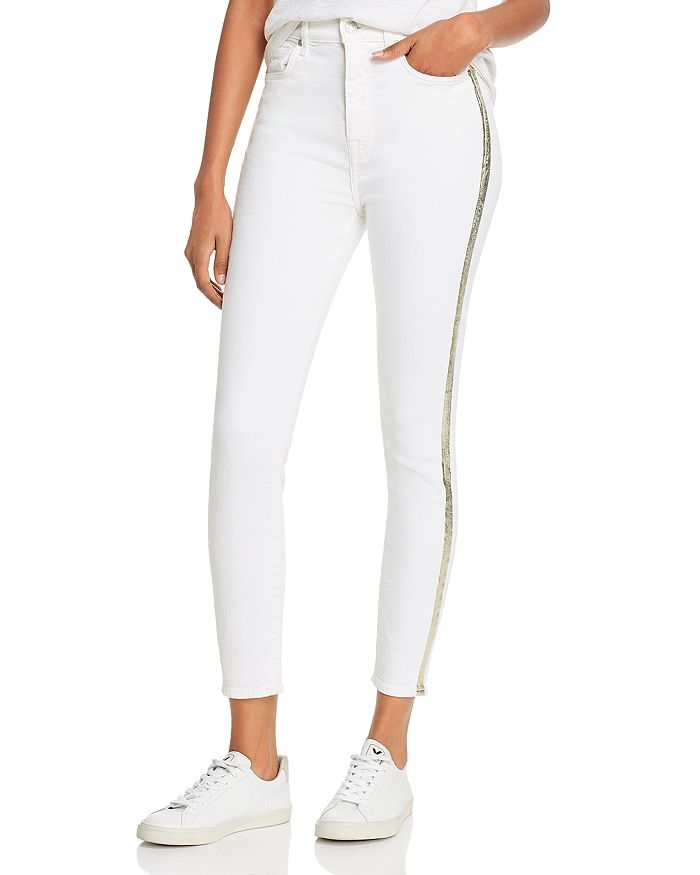 7 FOR ALL MANKIND HIGH-WAIST ANKLE SKINNY JEANS,AU8229359F