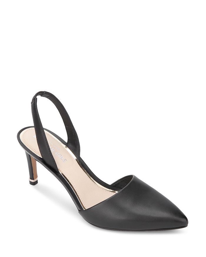 Kenneth Cole Women's Riley Leather Slingback Pumps In Black