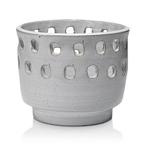 Shop Jamie Young Large Perforated Pot In White