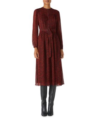whistles belted midi dress