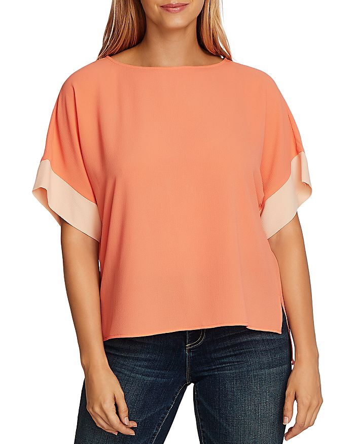 VINCE CAMUTO COLORBLOCK SLEEVE TOP,9120004