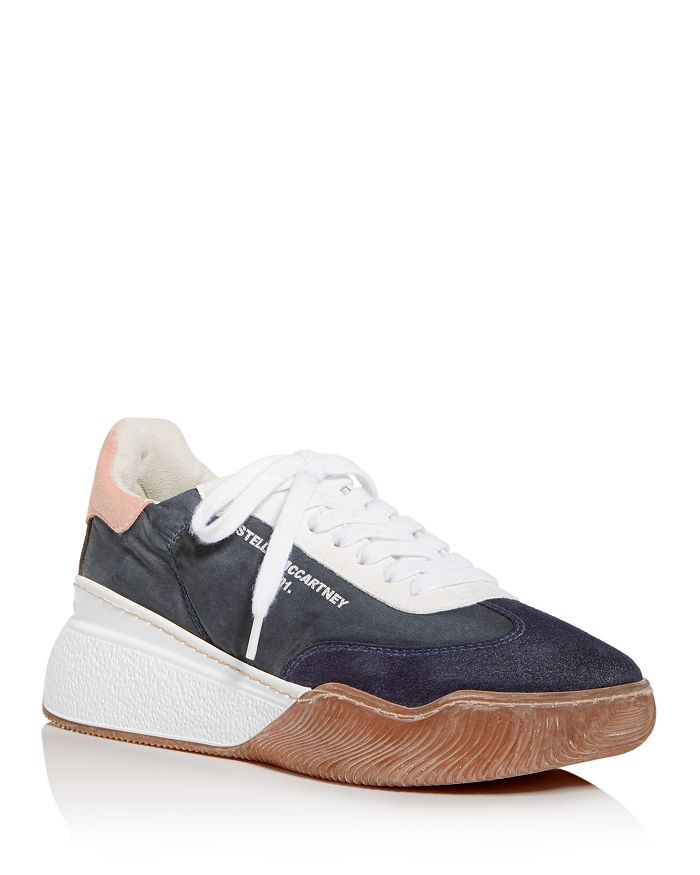 Stella Mccartney Loop Sneakers In Black Tech/synthetic In Dark Blue