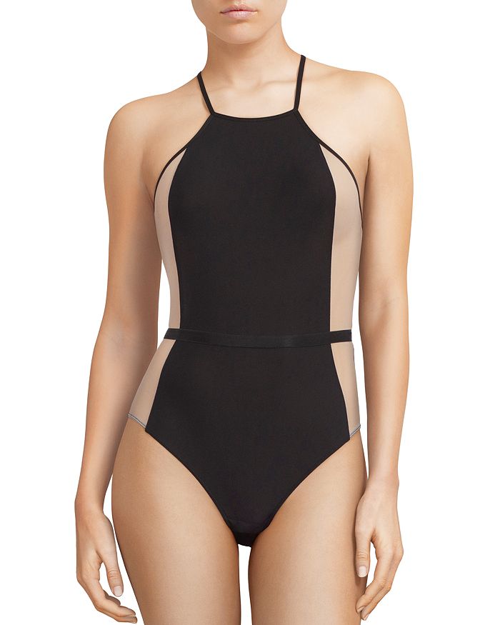Passionata By Chantelle High Neck Bodysuit In Black