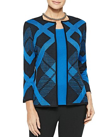 Misook Diagonal Lines Knit Jacket | Bloomingdale's