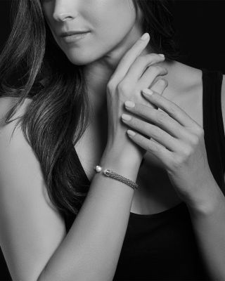 Sterling Silver and 18K Yellow Gold Luna Cultured Freshwater Pearl Cuff