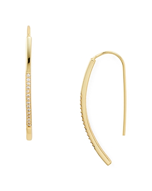 Argento Vivo Cubic Zirconia Threader Earrings In Gold