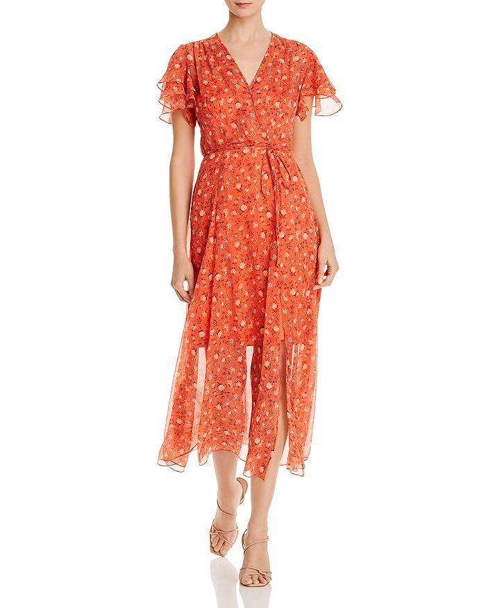 FRENCH CONNECTION ESI CREPE FLORAL MAXI DRESS,71NFQ