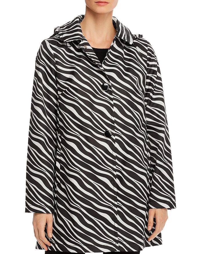 Kate Spade New York Zebra Print Raincoat In Mini Zebra