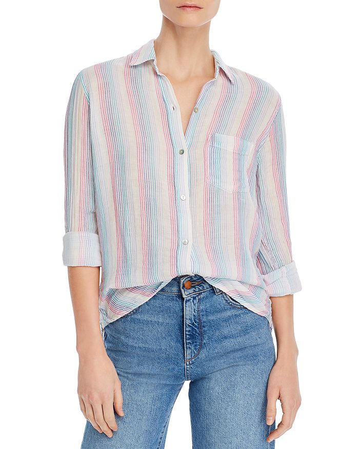 Rails Ellis Striped Blouse In Iris Stripe