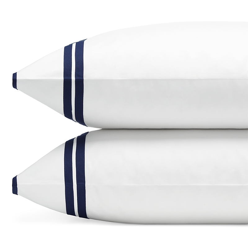 Matouk River King Pillowcase, Pair - Exclusive In Navy