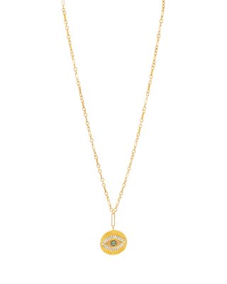 sequin evil eye necklace