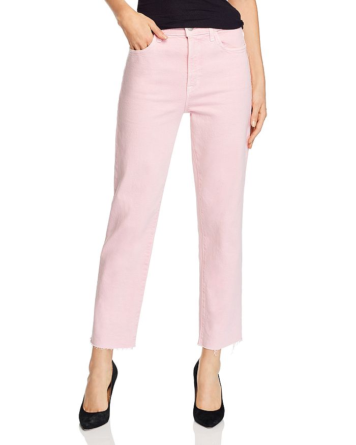 J Brand Jules High-rise Straight-leg Jeans In Anemone - 100% Exclusive