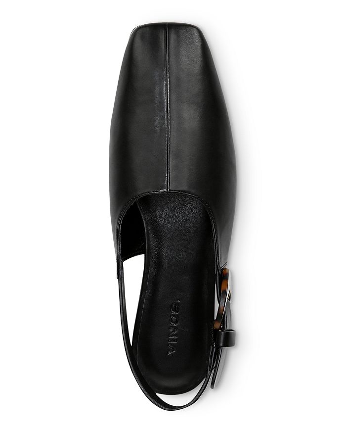 Vince 'cadot' Acetate Buckle Slingback Leather Flats In White | ModeSens
