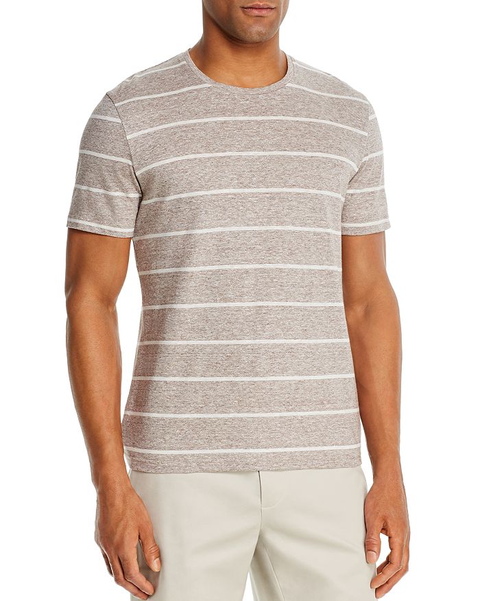 Dylan Gray Striped Tee In Gray