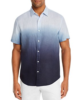 The Men's Store at Bloomingdale's - Short-Sleeve Dip-Dyed Linen Classic Fit Shirt - 100% Exclusive